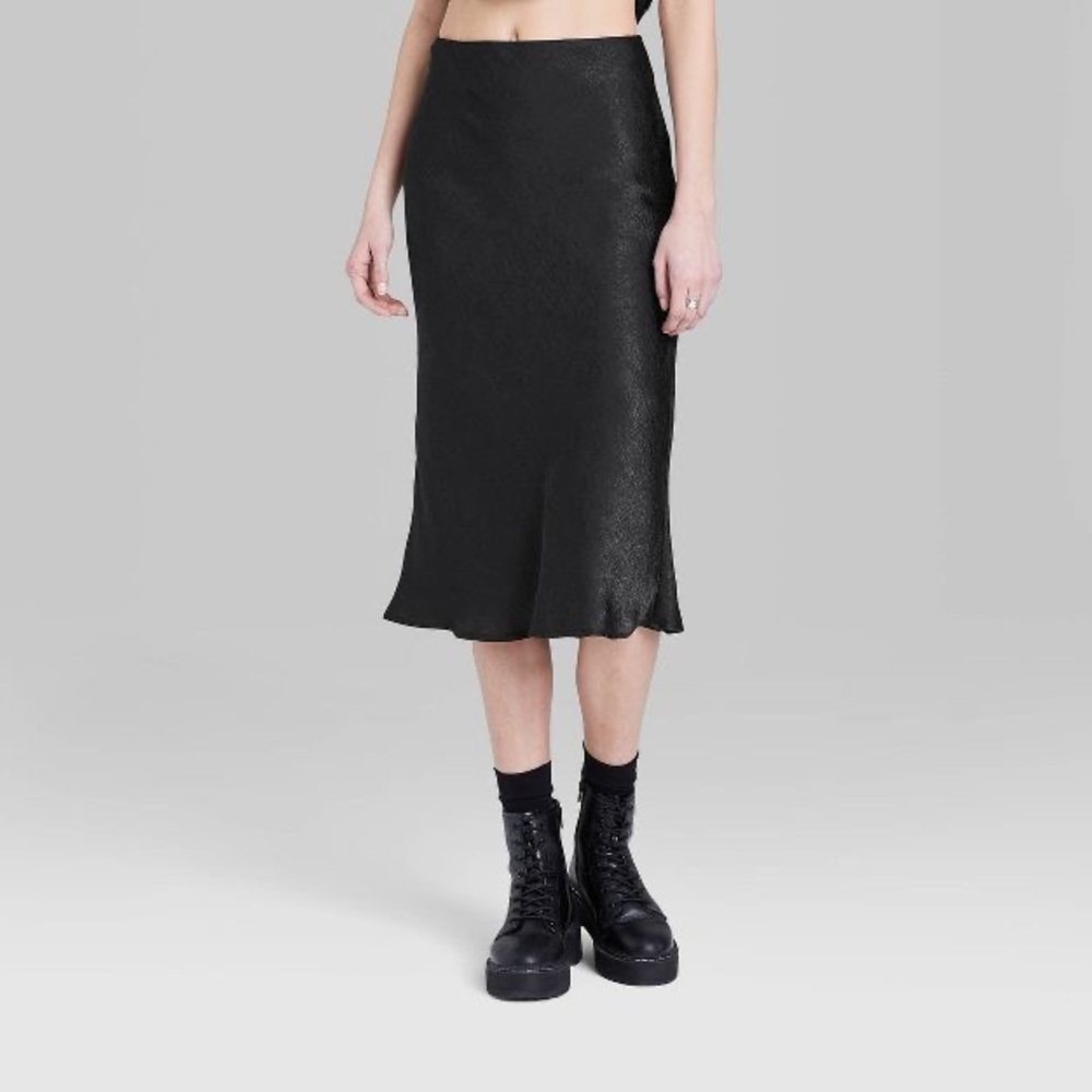 MIDI Satin Slip Skirt